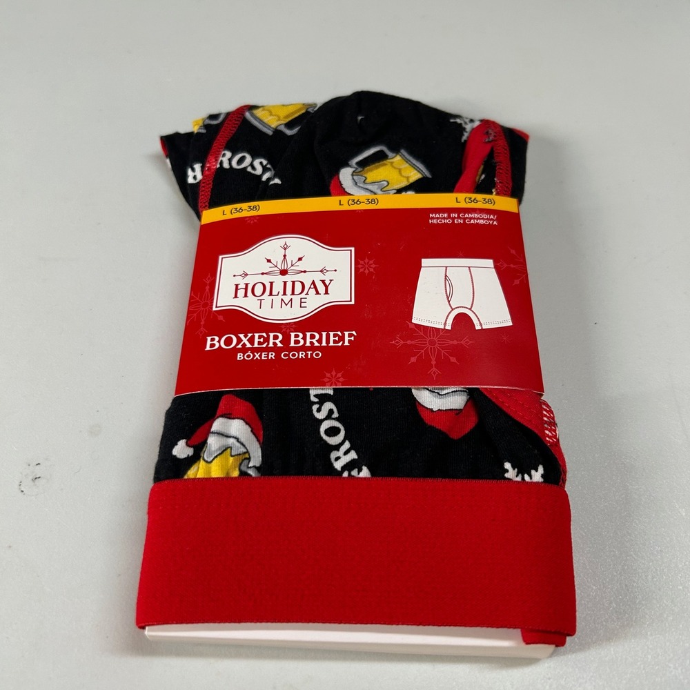 Holiday Time Boxer Briefs Novelty Beer Frosty Mugs Mens Large‎ (36-38) NWT